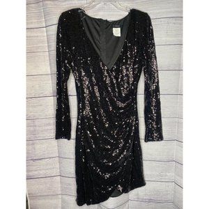 Women's NWOT B Smart black fully sequined PROM‎ gown size small/junior 15